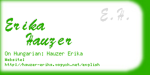 erika hauzer business card